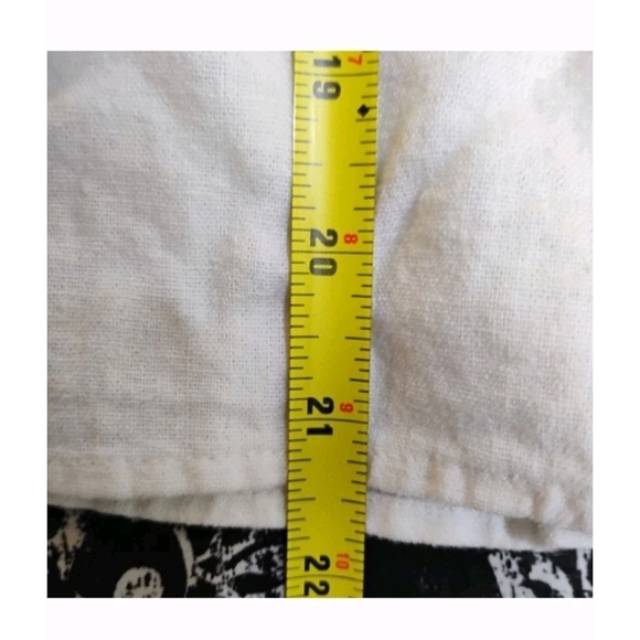 Ellen Tracy White Ruffle Blouse with Tassel Ties - Picture 6 of 6